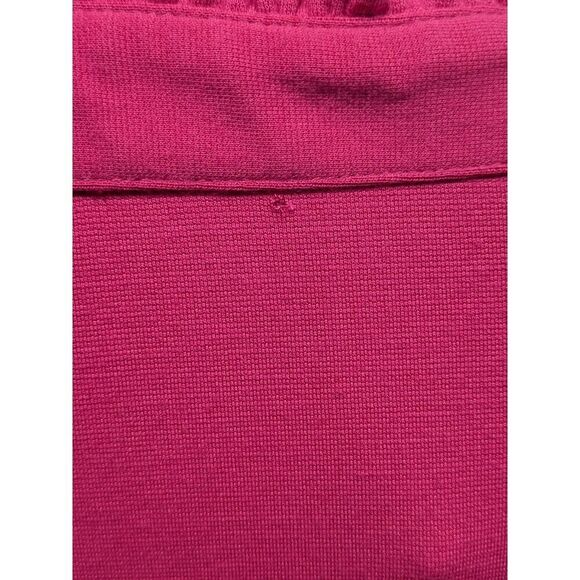 Lilly Pulitzer Pink Ruffle Neck Cap Sleeve Popover Shirt Dress, S - Picture 8 of 11